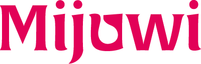 Das Logo der Marke Mijuwi in kräftigem Pink auf weißem Hintergrund.
