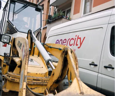 Bagger und enercity-KFZ