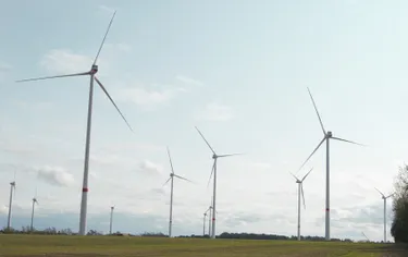 Blick auf der Repowering-Projekt in der Altmark