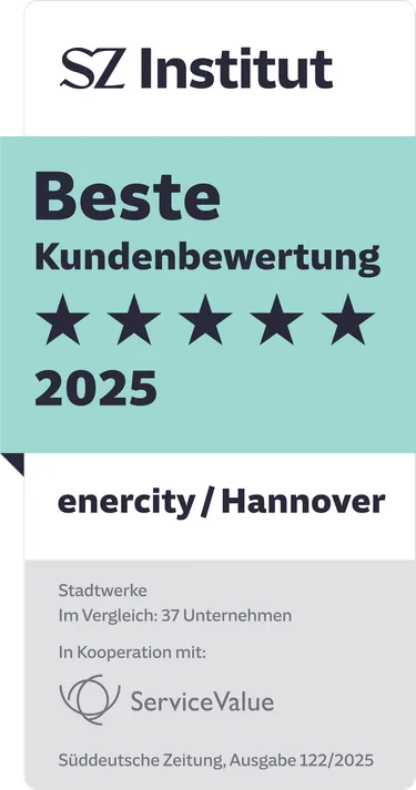 Siegel_SZ-Institut_Kundenbewertung_2025_enercity Hannover
