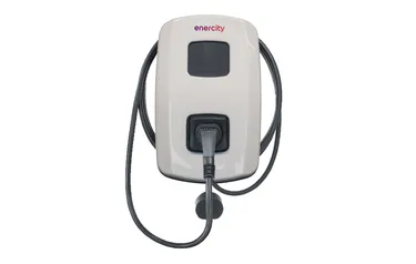 Nahaufnahme einer Wallbox von enercity