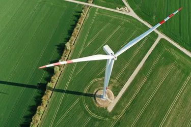 Windkraftanlage versiegelte Fläche