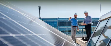Solarpanel auf dem Dach
