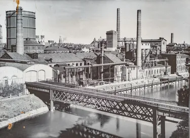 Die Gasanstalt an der Glocksee in den 1930er-Jahren.