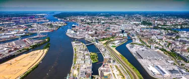 Blick über die östliche Hamburger HafenCity 