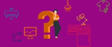 Energiespartipps: Sieben Mythen entlarvt. Das Bild zeigt die Illustration einer Person, die sich Gedanken macht, wie sie Energie sparen kann.