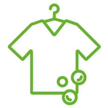 Die Illustration zeigt Wäsche, die sehr heiß gewaschen wird.