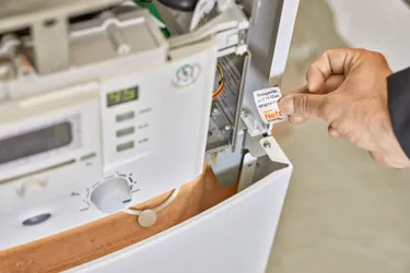 Das Bild zeigt das Gasgerät, was von einem Techniker erfolgreich angepasst wurde.