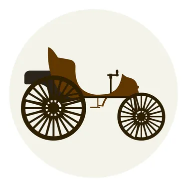 Das Bild zeigt das erste Elektroauto von 1881.