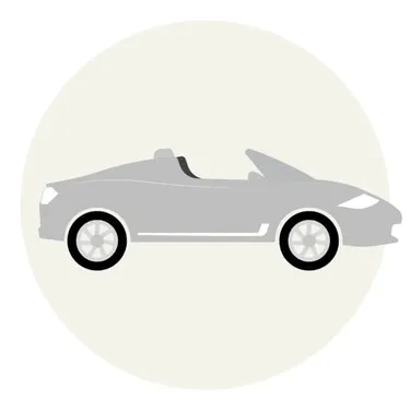 Die Illustration zeigt ein moderneres E-Auto von 2006.