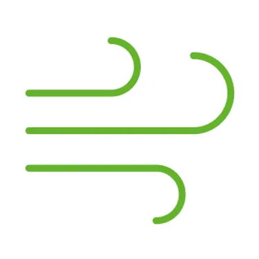 Das Bild zeigt die Illustration einer Luftzufuhr. Diese sollte nicht zu stark reduziert werden.