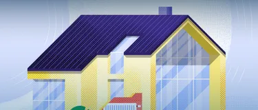 Nachhaltig wohnen: Energieverbrauch im Haushalt senken. Das Bild zeigt ein Haus.