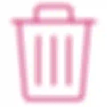  Müll trennen. Dieses Icon zeigt einen pinken Mülleimer.