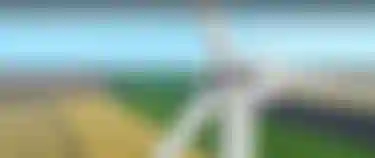 Dieses Bild zeigt eine Gondel des Windrades in Nahaufnahme. 