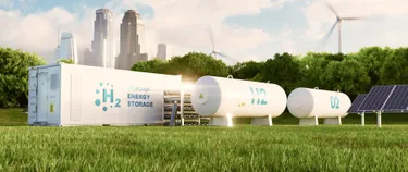 Das Bild zeigt einen Wasserstoffspeicher.