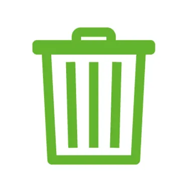 Ein Abfalleimer symbolisiert thermische Abfallverwertung