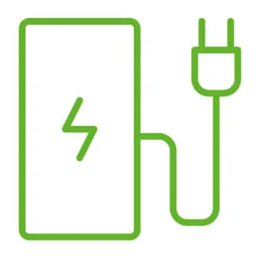 7 Mythen über E-Autos: Die Grafik zeigt eine Zeichnung eines Ladesymbols