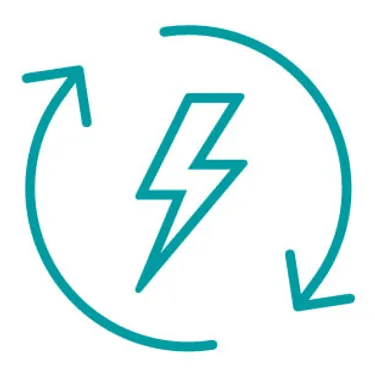 7 Mythen über E-Autos: Die Grafik zeigt eine Zeichnung eines Stromsymbols