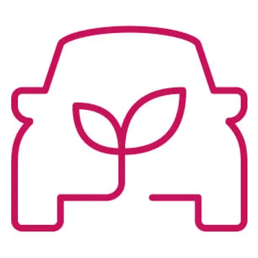 7 Mythen über E-Autos: Die Grafik zeigt eine Zeichnung eines economischen Autos