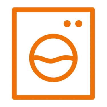 Das Gimmick zeigt eine Waschmaschine