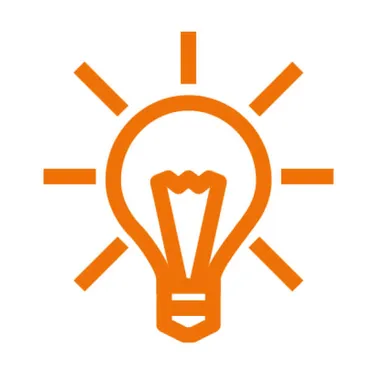 Das Gimmick zeigt eine Glühbirne