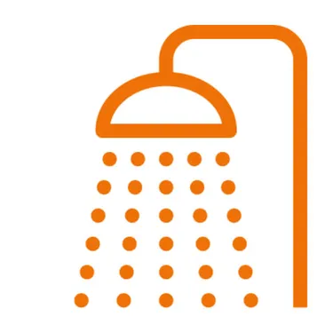 Das Gimmick zeigt einen Duschkopf