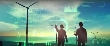 Virtuelle Darstellung von Ertrag und Effizienz von Windkraftanlagen