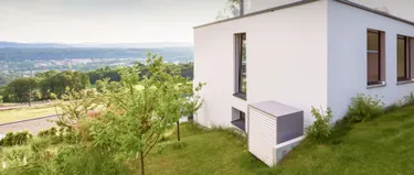 Haus mit Wärmepumpe
