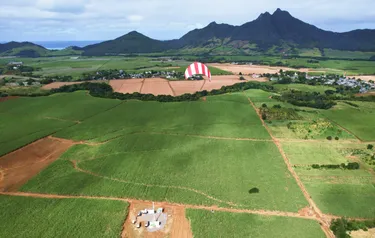 Flugwindenergieanlage von SkySails auf Mauritius aus der Vogelperspektive