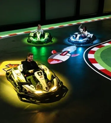 Abendliches Kart-Rennen
