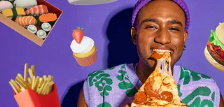 Genussmoment mit Pizza