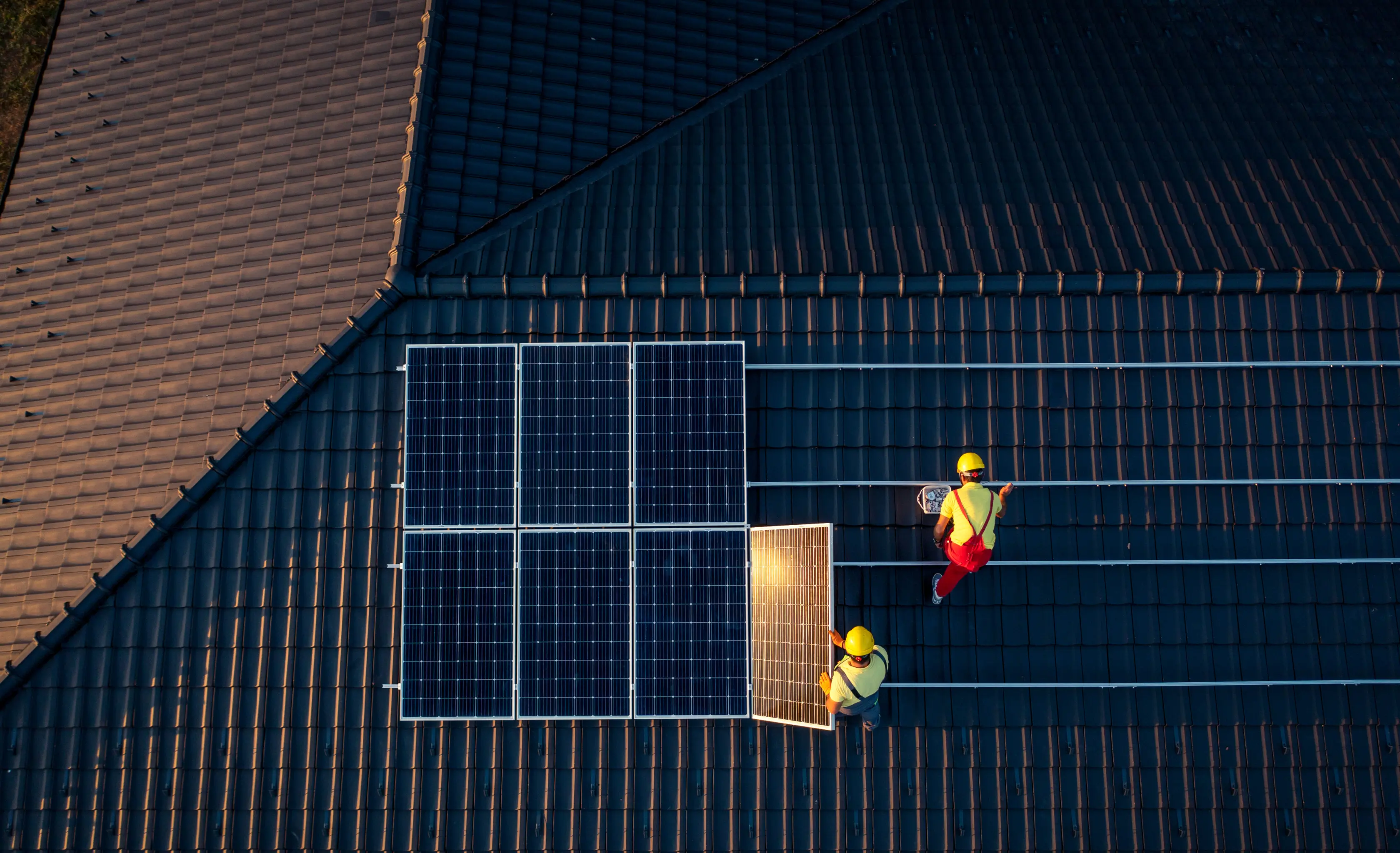 Installation von Solarpanelen