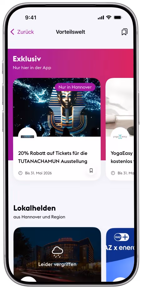 enercity App mit der Vorteilswelt und exklusiven Partnerangeboten
